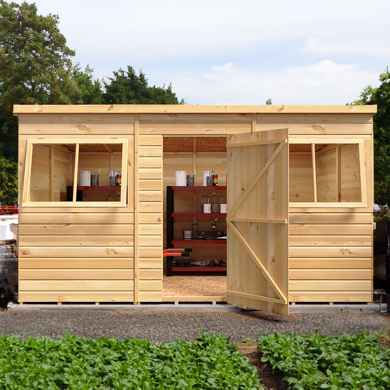 Pent 12 X 6 Shiplap Shed