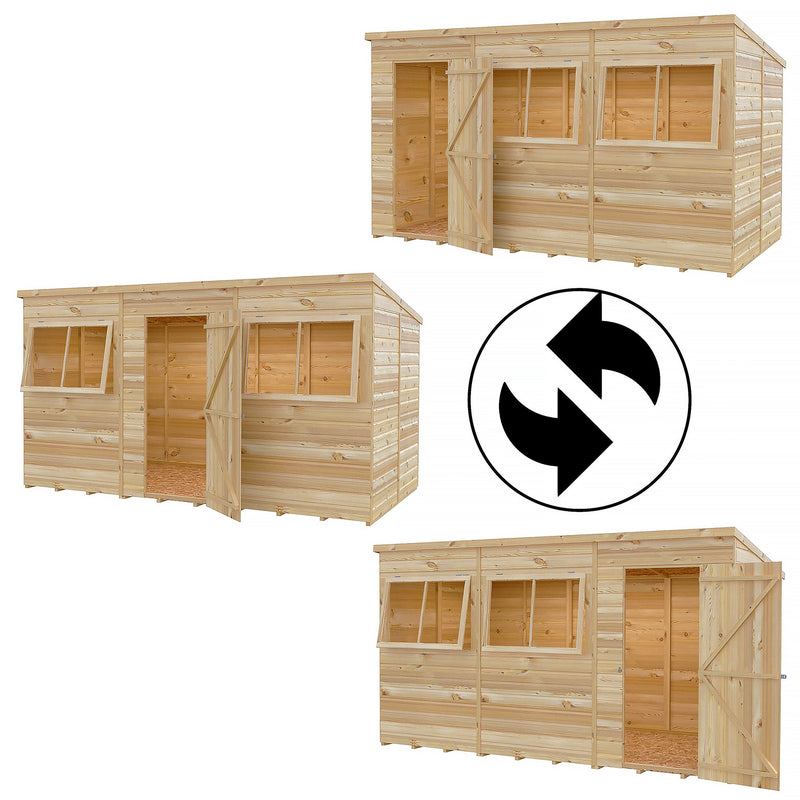 Pent 12 X 6 Shiplap Shed