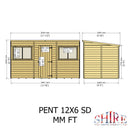 Pent 12 X 6 Shiplap Shed