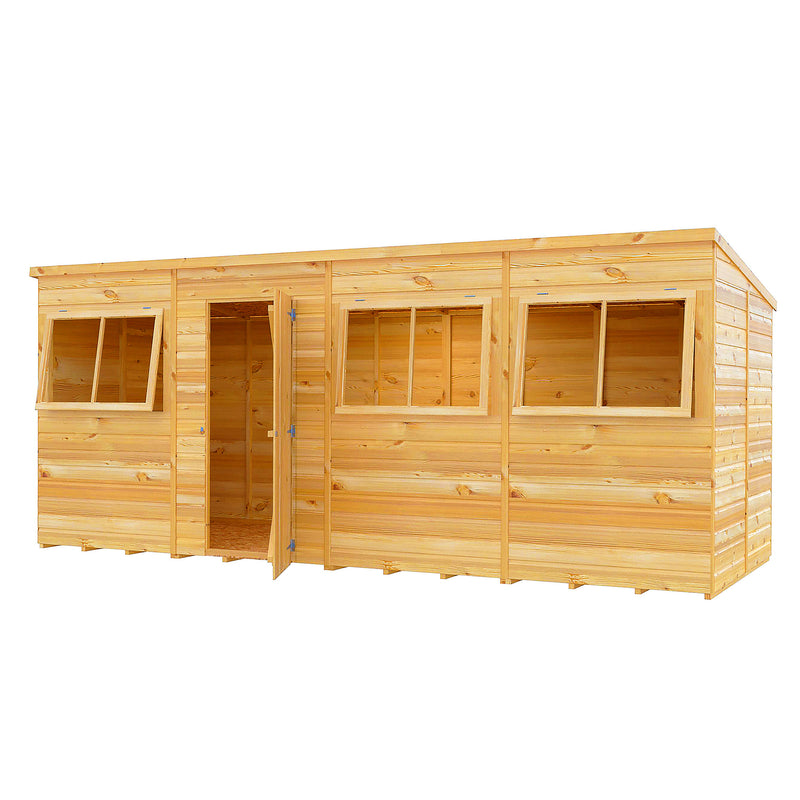 Pent 16 X 6 Shiplap Shed