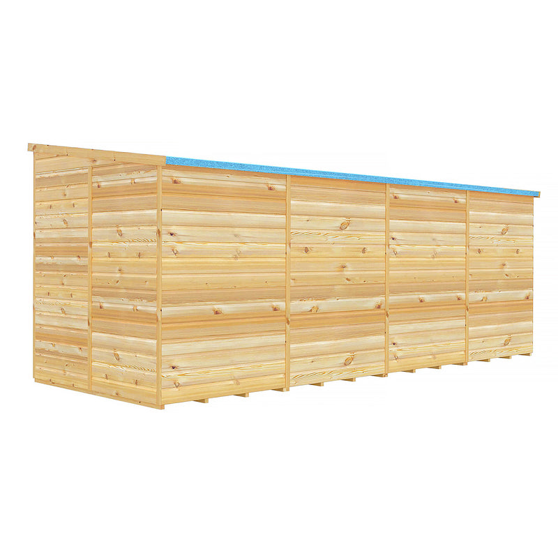 Pent 16 X 6 Shiplap Shed