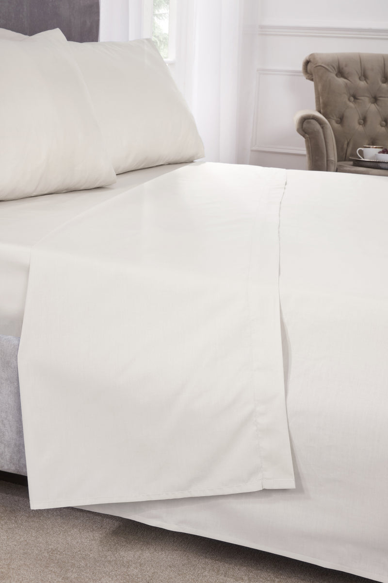 180 Thread Count Percale Pillowcase (Pair) in Ivory