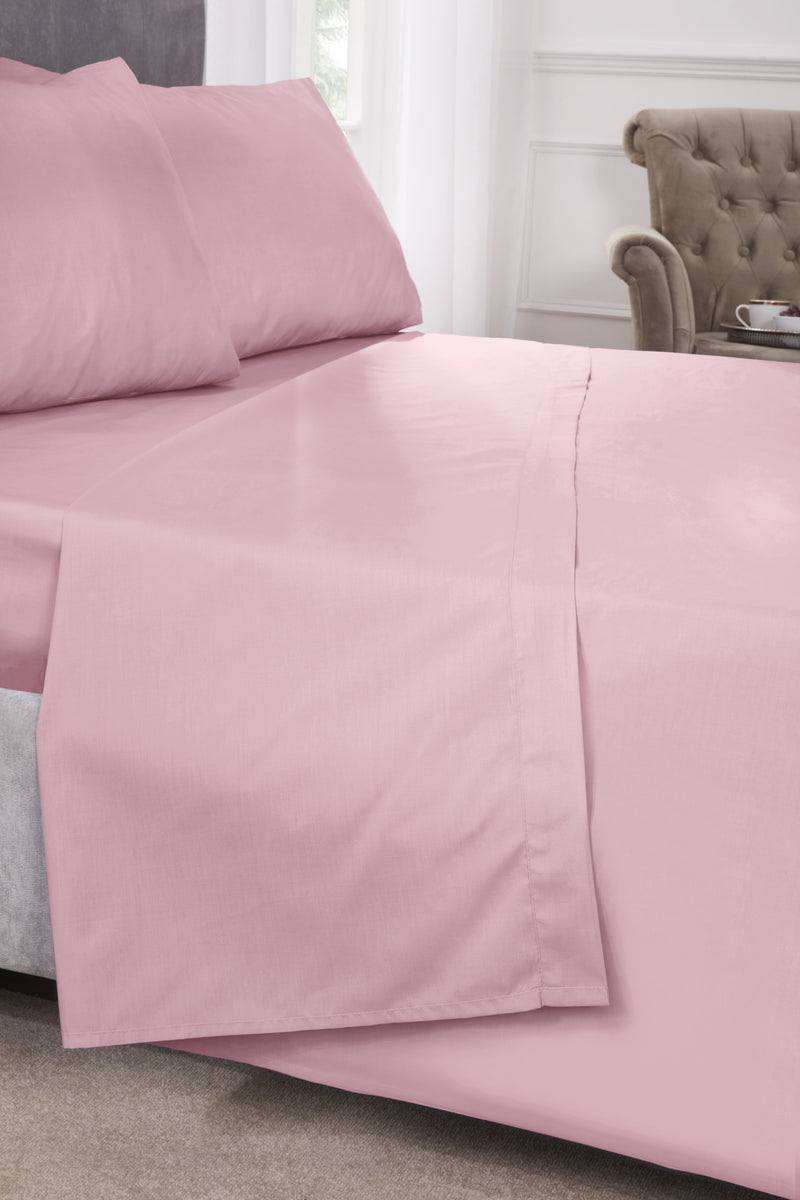 180 Thread Count Percale V Shaped Pillowcase in Pink