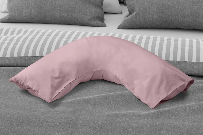 180 Thread Count Percale V Shaped Pillowcase in Pink