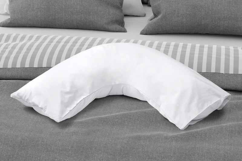 180 Thread Count Percale V Shaped Pillowcase in White