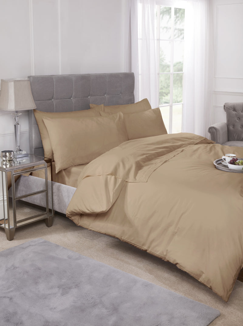 180 Thread Count Percale Fitted Sheet in Coffee