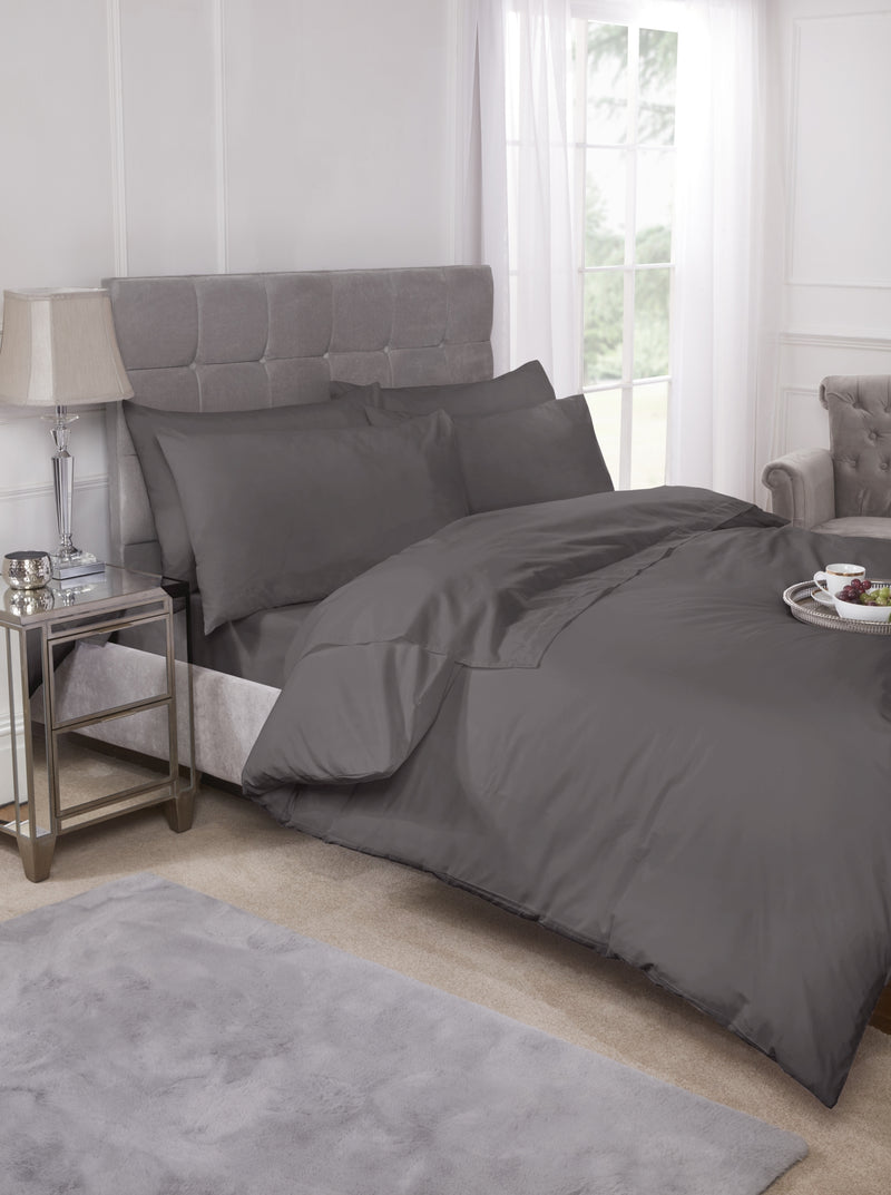 180 Thread Count Percale Pillowcase (Pair) in Grey