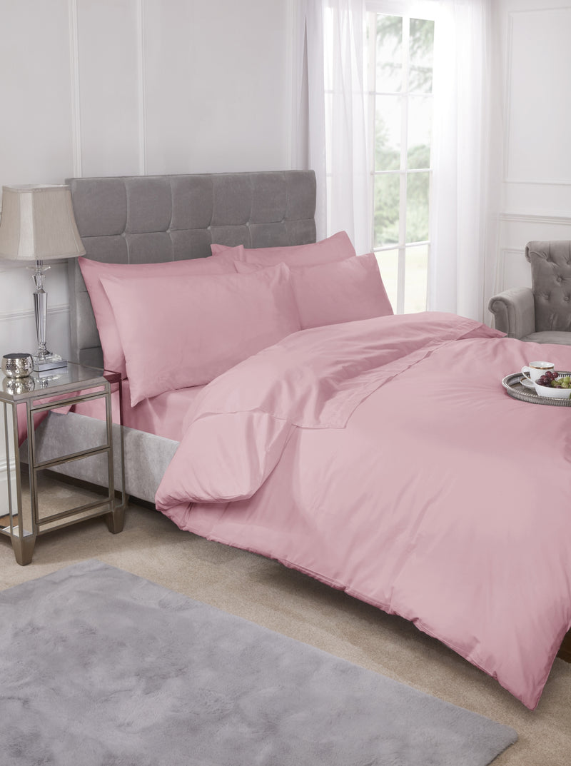 180 Thread Count Percale Fitted Sheet in Pink