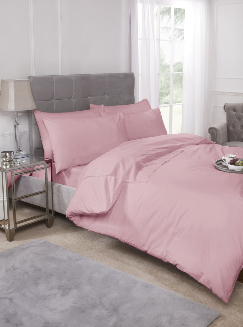 180 Thread Count Percale Flat Sheet in Pink