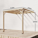 Outsunny Lean-To Wooden Pergola Kit, Grape Trellis with Stable Structure