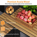 PE Rattan Garden Planter Table with Built-in Chairs and Storage Space