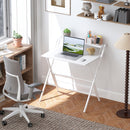HOMCOM 81.5 cm Folding Computer Desk for Small Spaces Bedroom, White