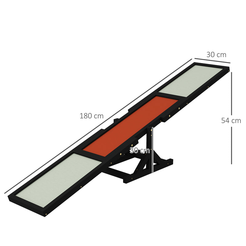 PawHut Wooden Pet Seesaw For Big Dogs With Anti-Slip Surface