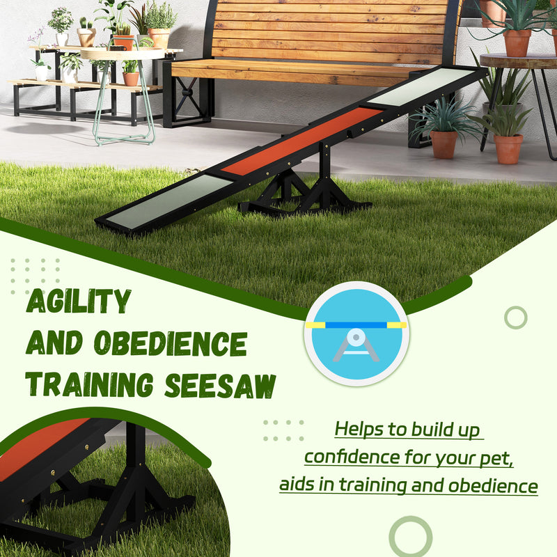 PawHut Wooden Pet Seesaw For Big Dogs With Anti-Slip Surface
