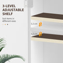 HOMCOM Bathroom Wall Cabinet, Wall Cupboard with Adjustable Shelf, White