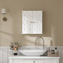 HOMCOM Bathroom Wall Cabinet, Wall Cupboard with Adjustable Shelf, White