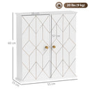 HOMCOM Bathroom Wall Cabinet, Wall Cupboard with Adjustable Shelf, White