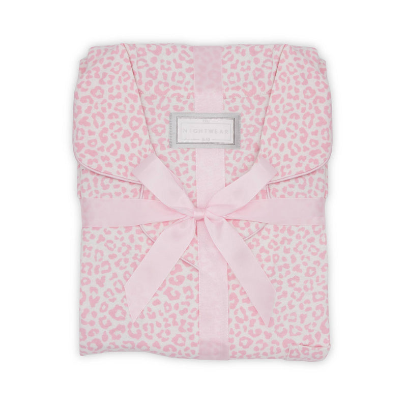 Tru Ladies Animal Print Flannel Pyjamas - Pink