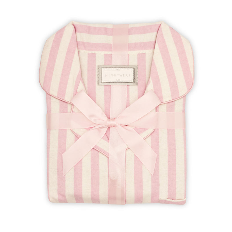 Tru Ladies Stripe Flannel Pyjama - Pink