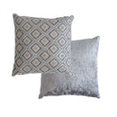 Pisa Geometric Jacquard Cushion Cover in Silver