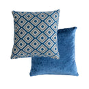 Pisa Geometric Jacquard Cushion Cover in Navy