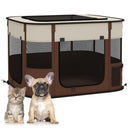 PawHut Portable Dog Pen For Puppies, Rabbits, Kittens, Guinea Pigs - Brown