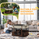 PawHut Portable Dog Pen For Puppies, Rabbits, Kittens, Guinea Pigs - Brown