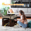 PawHut Portable Dog Pen For Puppies, Rabbits, Kittens, Guinea Pigs - Brown