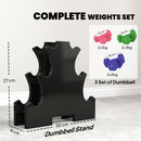 SPORTNOW Hex Dumbbells Set With Dumbbell Rack, 2 X 1kg, 2 X 3kg, 2 X 5kg