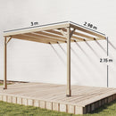 Outsunny Lean-To Wooden Pergola Kit, Grape Trellis with Stable Structure