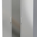 Paris Ready Assembled Wardrobe with Triple Mirror  - Uniform Matt & Dusk Grey