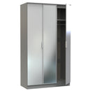 Paris Ready Assembled Wardrobe with Triple Mirror  - Uniform Matt & Dusk Grey