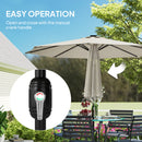 Outsunny 2.6 m Garden Parasol Umbrella with Light, Outdoor Patio Umbrella