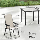 Outsunny 5 Pieces Outdoor Dining Set, Garden Dining Set for 4, Brown