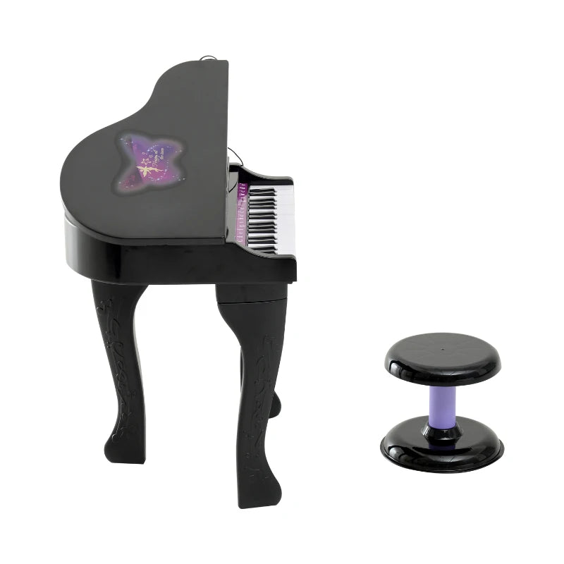 HOMCOM Mini Electronic Piano W/Stool-Black