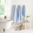 D & D Popcorn Check Towels Blue