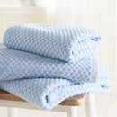 D & D Popcorn Check Towels Blue