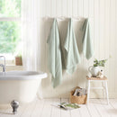 D & D Popcorn Check Towels Green