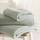 D & D Popcorn Check Towels Green