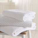 D & D Popcorn Check Towels White