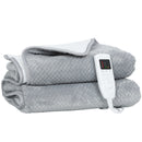HOMCOM Heated Throw With Ultra Soft Velvet, Electric Blanket, Grey