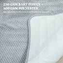 HOMCOM Heated Throw With Ultra Soft Velvet, Electric Blanket, Grey