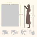 HOMCOM Heated Throw With Ultra Soft Velvet, Electric Blanket, Grey