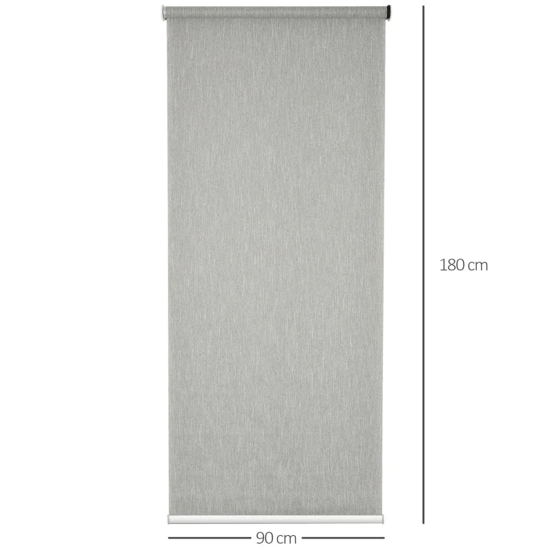 HOMCOM WiFi Smart Roller Blinds 90 x 180cm - Grey