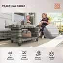 Outsunny 5 Seater Wicker Outdoor Furniture Set For Balcony