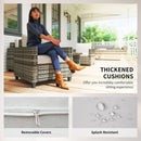 Outsunny 5 Seater Wicker Outdoor Furniture Set For Balcony