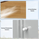 Outsunny 8 X 6ft Garden Storage Shed With Double Door Chocolate Wood Effect