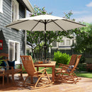 Outsunny 2.6M Garden Parasol Umbrella with Aluminium Pole, Tilt, Crank