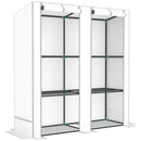 Outsunny 3 Tier Lean-to Mini Greenhouse With Hemmed Edging, White