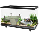 PawHut Turtle Tank 28L Glass Turtle Aquarium w/ Easy Drainage, 45 x 25 x 29cm